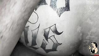 Fan intensely gives paty angel anal massage with vibrator