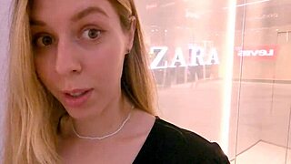 Milf punished with blowjob and facial in garage after stealing panties