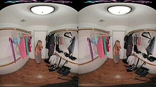 Vrallure explores reality with blonde allure in a voyeur pov.