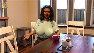 Milf Brunette Dances Passionately In Game