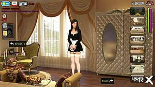 fashionbusiness character enjoys a relaxing hot shower in the anime game