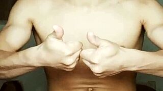 jelging to enlarge my big cock, feeling horny and excited