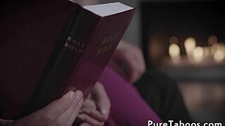 Oh wow, tiny teen getting her pussy drilled in kinky threeway!