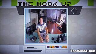 Teen, Latina Jane Jantzen gets hardcore facial in the garage