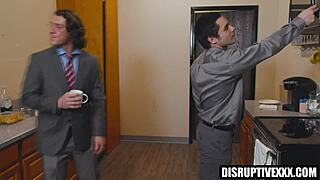 awkward gay clerk crushes on office hunk