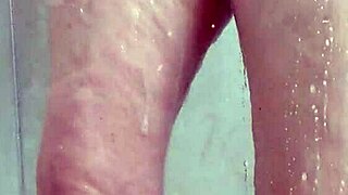 Nice smooth shaved pussy gets wet in amateur homemade shower scene