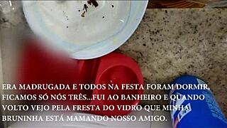 Brazilian bruna silva hotwife classic party at friends house