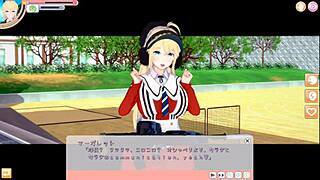 Wow! Cute Blonde JK Margaret Gets Big Tits Massaged in 3D Erotic Anime!