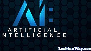 Secret lesbian spies scissor in shower trio