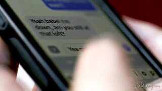 text message interrupts keisha grey and haley reed's hot lesbian sex