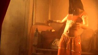 Exotic bollywood dancer from india performing dance