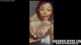 Gogo Fukme XXX Beautiful Tits Dancing with Ebony Latina