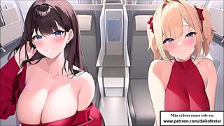 joi hentai with flight attendants on plane in spanish