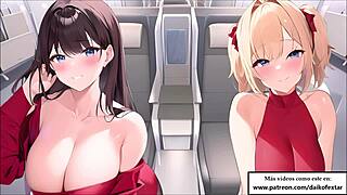 joi hentai with flight attendants on plane in spanish