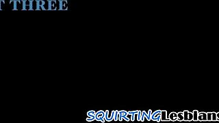 Gorgeous Dyke Squirts Hard During Sensual Lesbian Sex Session