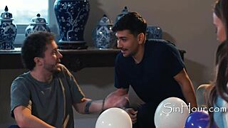 Cheeky threesome unfolds with stepmom in unexpected taboo group action