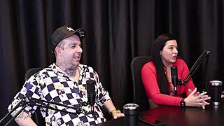 Alice vasconcelos in sheer red lingerie gets cum in eye despite hate