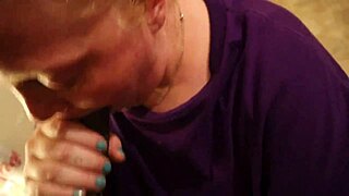 Chubby Redhead Sucks Big Black Cock And Gets Face Painted With Cum!