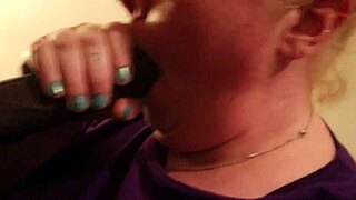 Chubby Redhead Sucks Big Black Cock And Gets Face Painted With Cum!