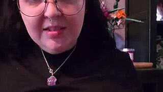 Gothic emo craves your seed on her over sized boob