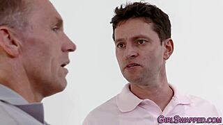 teen stepdaughters get nailed by monster cock and facialed