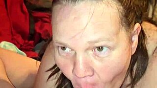 i watched the milf swallow my cum after a deep blowjob and sex