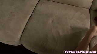 Tattooed Teen Jerks Dick To Cumshot In POV!