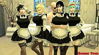 Goku frees wife and punishes her in Dragon Ball porn.