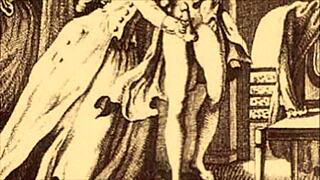 Vintage Erotic Cartoon Illustration From Antique Anime.