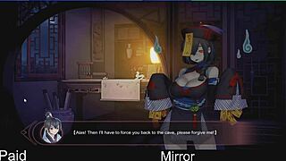 In the mirror, a cute anime character explores dating adventures.