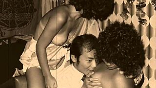 Vintage interracial couple explores the swinging lifestyle