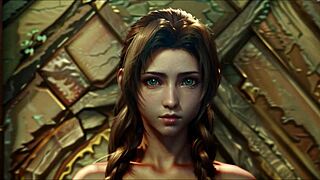 ai generated aerith from final fantasy 7 in anime fantasy