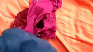 The panties of my sister-in-law with a cumshot