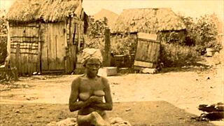 amazing vintage women showing natural hairy beauty