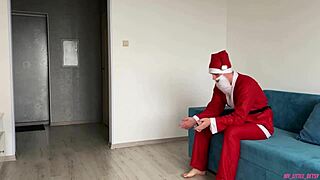 I’ll do anything to drain your dick. Mrs. Claus surprises Santa with a naughty gift.