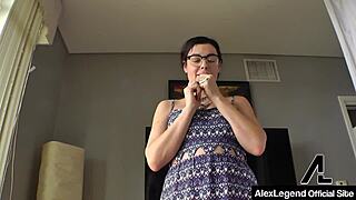 Brunette Sovereign Syre In Glasses Gets Deepthroat Facial From Alex Legend