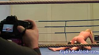 lesbian babes enjoy naked wrestling with tattoos and shaved pussies