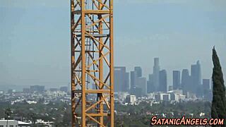 Tattooed whore Katrina Jade shows pierced big tits