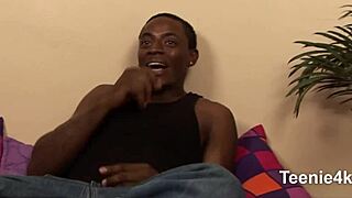 A beautiful young lady with a hot ass and a wet, bare, and slim twat gets a faceful from a gigantic cock