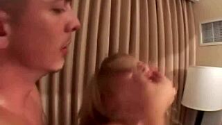 Blonde Babe Harmony Rose Blowjob And Licking Anal