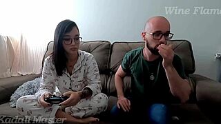 Nerdy teen stepsister so wet for cheating stepbro. She teases with braces during wild blowjob play!