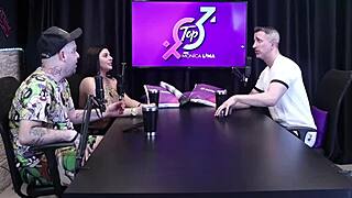 gustavo asbach in sheer red no top cast