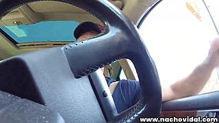 amirah adara sucks nacho vidal's dick at drive-thru