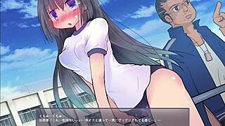 Hentai game: In the anime video, nude girl reflects her exhibitionist behavior