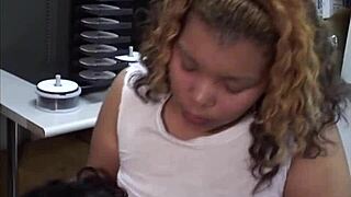 In phat cocksuckers volume 6 scene 3, the chubby babe gets a facial.