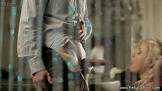 Fellucia Gives Perfect Blowjob and Swallows Facial