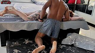 New girl cums hard on man's dick!