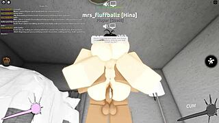 Whore bends over for doggystyle blowjob