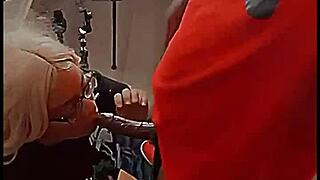 Blonde Barbie takes big black cock and gets cumshot!