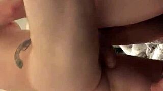 Mase619 with blonde wife in doggystyle position